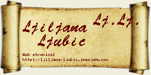 Ljiljana Ljubić vizit kartica